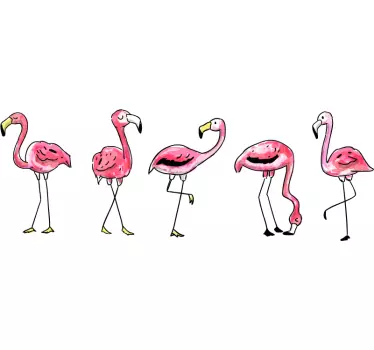Children´s Flamingo Wall Sticker - TenStickers
