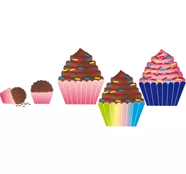 Chocolate Cupcake Wall Sticker - TenStickers
