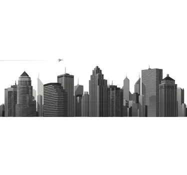 City Skyline Wall Sticker - TenStickers