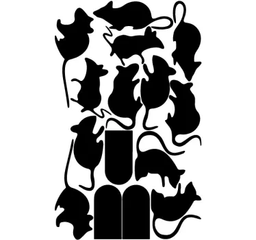Collection of Mice Sticker - TenStickers