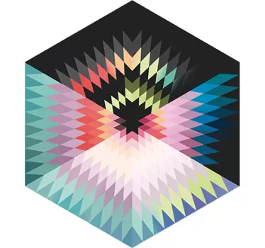 Colorful Hexagonal Patterns geometric wall sticker - TenStickers