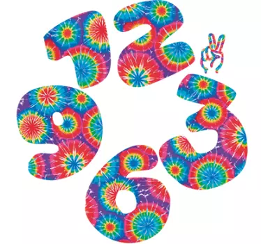 Colorful Number Display clock wall sticker - TenStickers