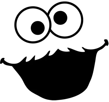 Cookie Monster Toilet Sticker - TenStickers