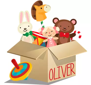 Customizable toy box kids wall sticker - TenStickers