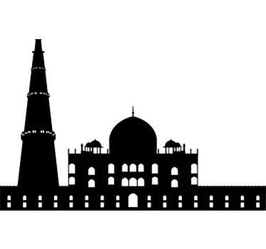 Delhi Skyline Sticker - TenStickers