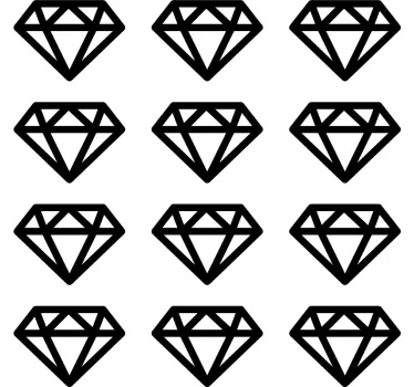 Diamond Motif Arrangement geometric wall sticker - TenStickers
