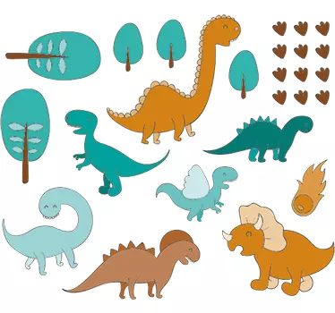 Dinosaur Park Wall Sticker - TenStickers