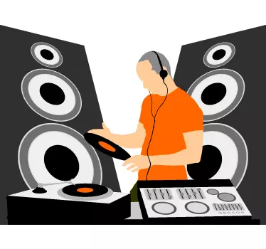 Dj laptop sticker - TenStickers