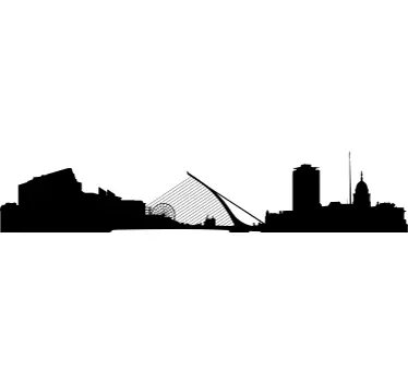 Dublin skyline decal - TenStickers