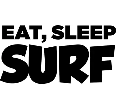 Eat Sleep Surf Sticker - TenStickers