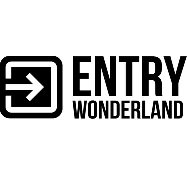 Entrance to wonderland entry sign mirror sticker - TenStickers