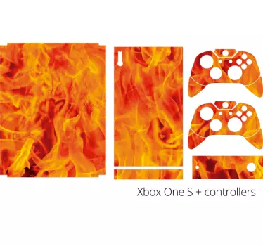 Cool fire flame effect xbox sticker - TenStickers