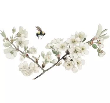 First spring flower wall sticker - TenStickers
