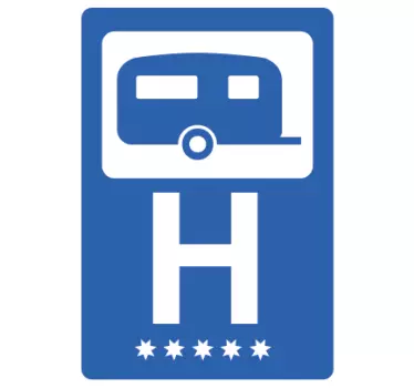 Five-star Caravan Hotel Sticker - TenStickers