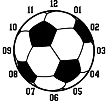Football Clock Sticker - TenStickers