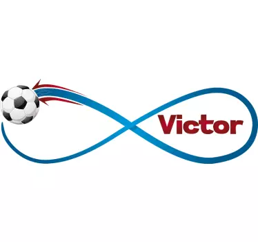 Football Infinity Personalised Sticker - TenStickers