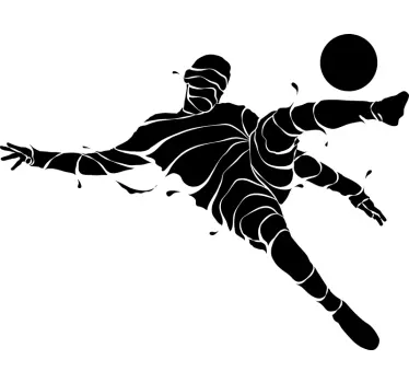 Football sticker dynamic goalkeeper move - TenStickers