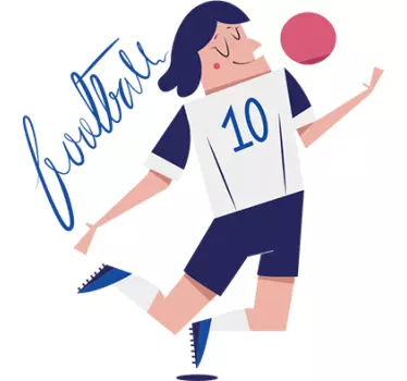 Footballer Number 10 Children's Wall Sticker - TenStickers