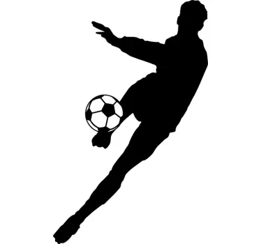 Footballer Silhouette Sticker - TenStickers