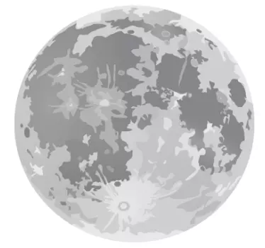 Full moon space wall sticker - TenStickers