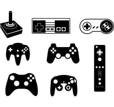 Games Console Controller Wall Sticker - TenStickers