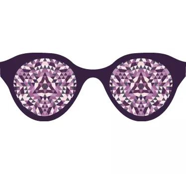 Geometric wall sticker geometric sunglasses pattern - TenStickers