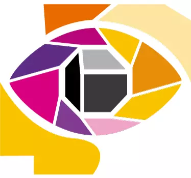 Geometric wall sticker vibrant geometric eye - TenStickers