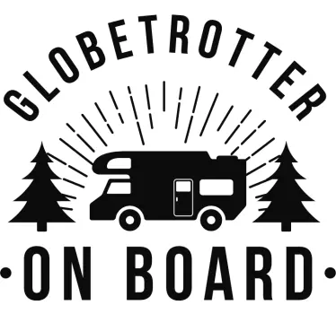 Globetrotter on Board Vehicle Sticker - TenStickers