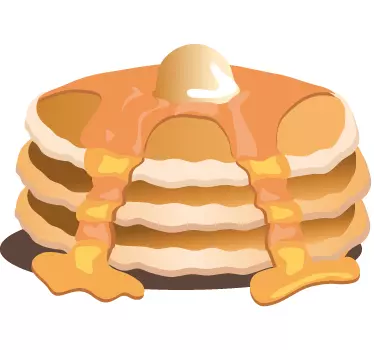 Golden Syrup Pancakes Decal - TenStickers