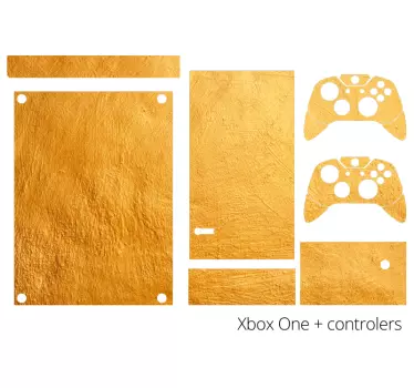 Golden texture xbox sticker - TenStickers