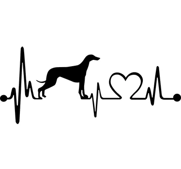Greyhound heartbeat wall decor - TenStickers