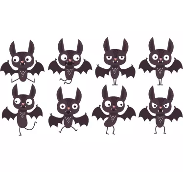 Halloween bats halloween wall sticker - TenStickers