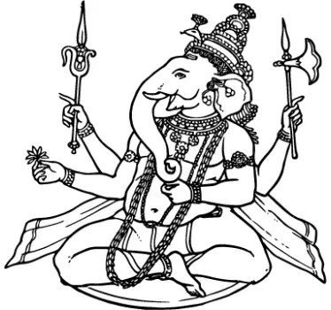 Hindu Elephant God Decal - TenStickers