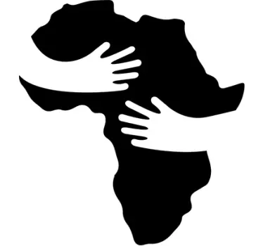 Hugging Africa Wall Sticker - TenStickers