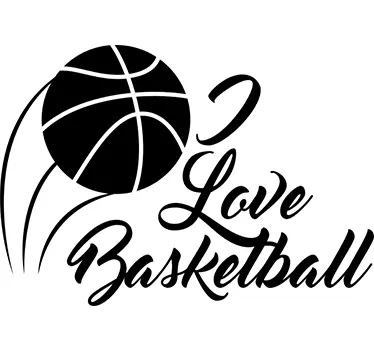 I Love Basketball Sticker - TenStickers