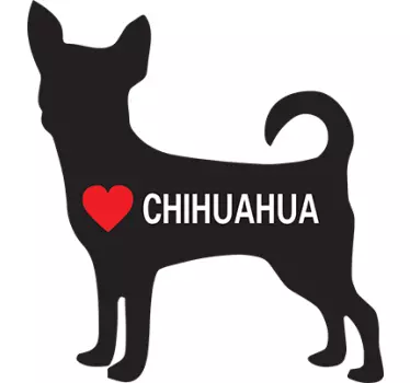 I Love Chihuahua Decal - TenStickers