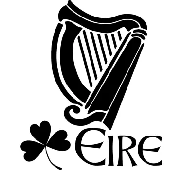Irish Harp Wall Sticker - TenStickers
