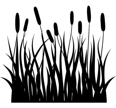 Juncos monocolor plant wall decor - TenStickers