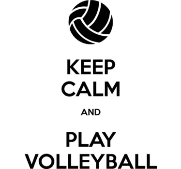 KEEP CALM PLAY VOLLEYBALL sports wall sticker - TenStickers
