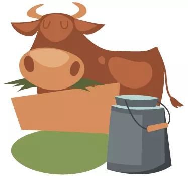 Kids Dairy Cow Wall Sticker - TenStickers