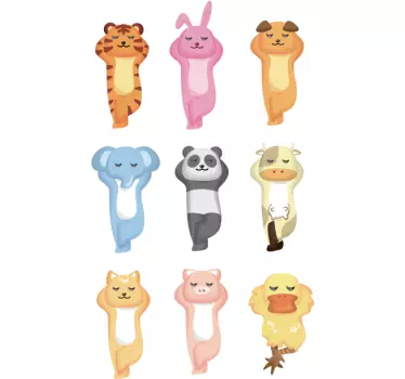 Kids Relaxing Animals Decals - TenStickers