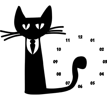 Kids Top Cat Wall Clock Sticker - TenStickers