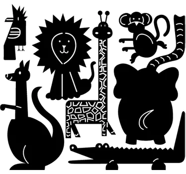 Kids Wildlife Animal Decals - TenStickers