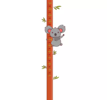 Koala Height Chart Wall Sticker - TenStickers