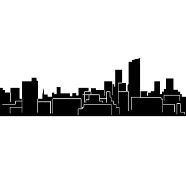 Leeds Skyline Sticker - TenStickers