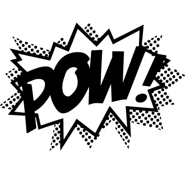 Lichtenstein's "POW!" Modern Wall Sticker - TenStickers