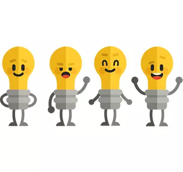 Light Bulb Switch Sticker Set - TenStickers