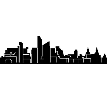 Liverpool Skyline Sticker - TenStickers
