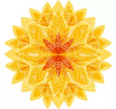Lotus mandala floral wall decal - TenStickers