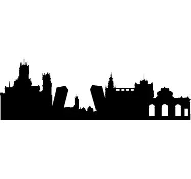 Madrid Skyline Sticker - TenStickers